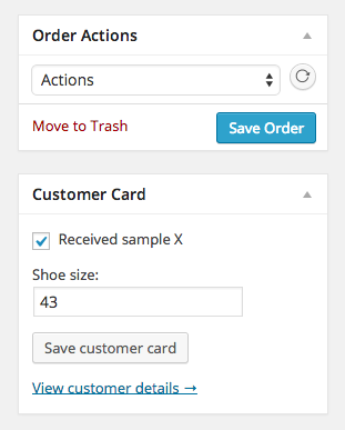 WooCommerce Customer Card