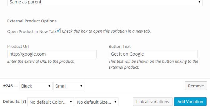 Improved External Products Variation Backend