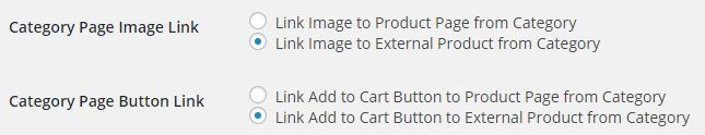 Category page settings - Improved external products pro